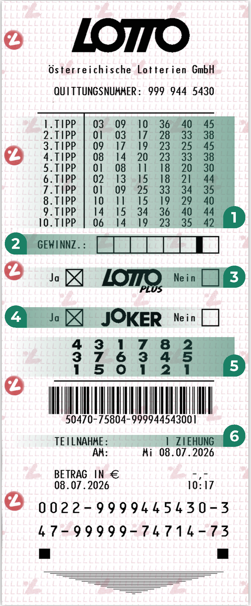 Lotto Quittung